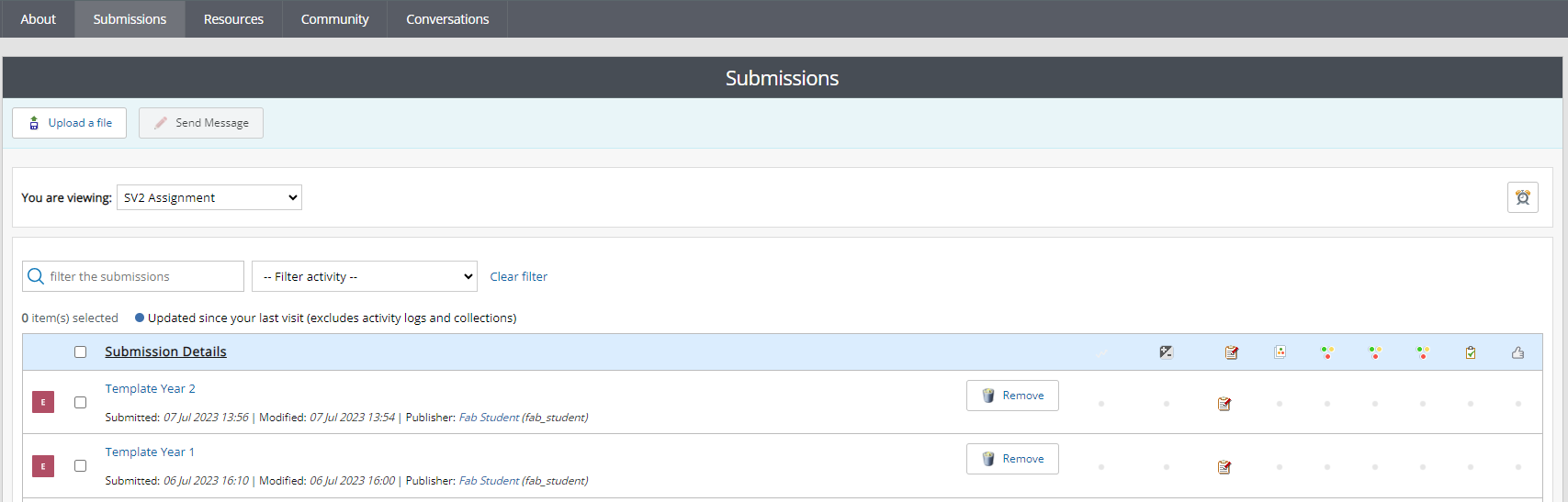 ATLAS Submissions Page ATLAS Submissions Page
